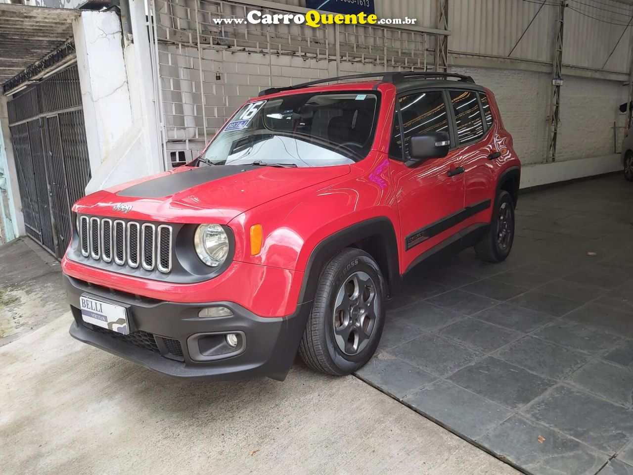 JEEP   RENEGADE SPORT 1.8 4X2 FLEX 16V AUT.   VERMELHO 2016 1.8 FLEX - Loja