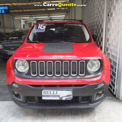 JEEP   RENEGADE SPORT 1.8 4X2 FLEX 16V AUT.   VERMELHO 2016 1.8 FLEX