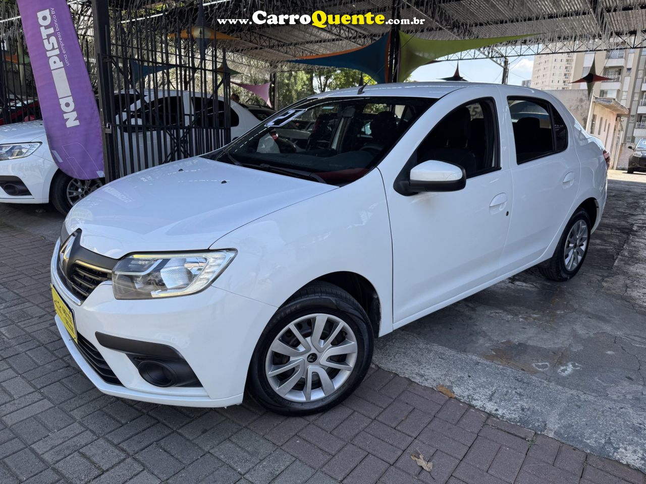 RENAULT   LOGAN ZEN FLEX 1.6 16V 4P AUT.   BRANCO 2021 1.6 FLEX - Loja