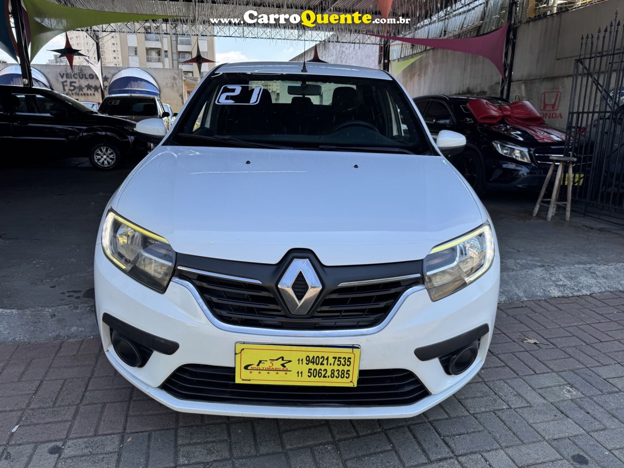 RENAULT   LOGAN ZEN FLEX 1.6 16V 4P AUT.   BRANCO 2021 1.6 FLEX - Loja