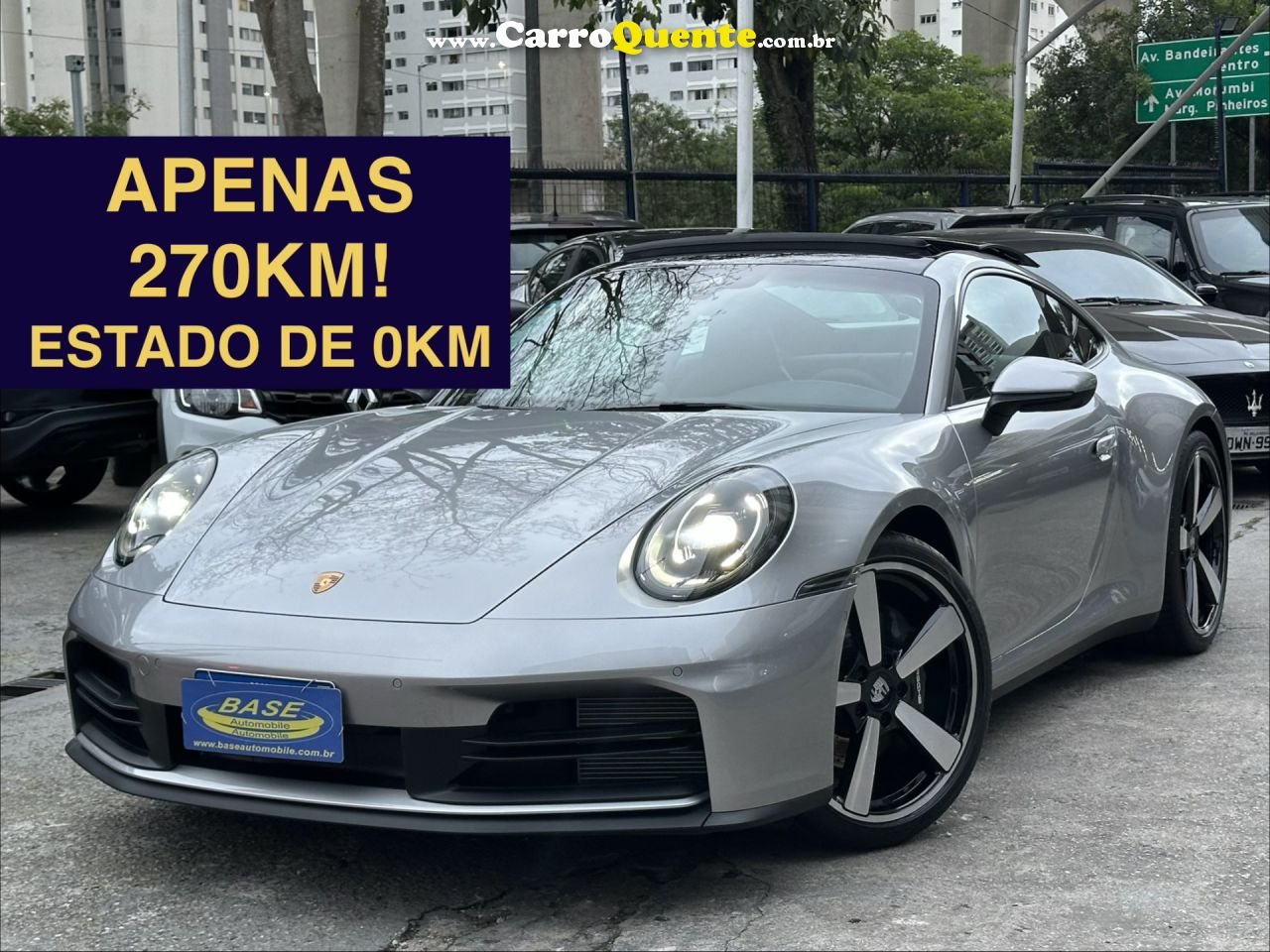 PORSCHE   PORSCHE 911 3.0 24V H6 GASOLINA CARRERA PDK   PRATA 2026 3.0 H6 GASOLINA - Loja