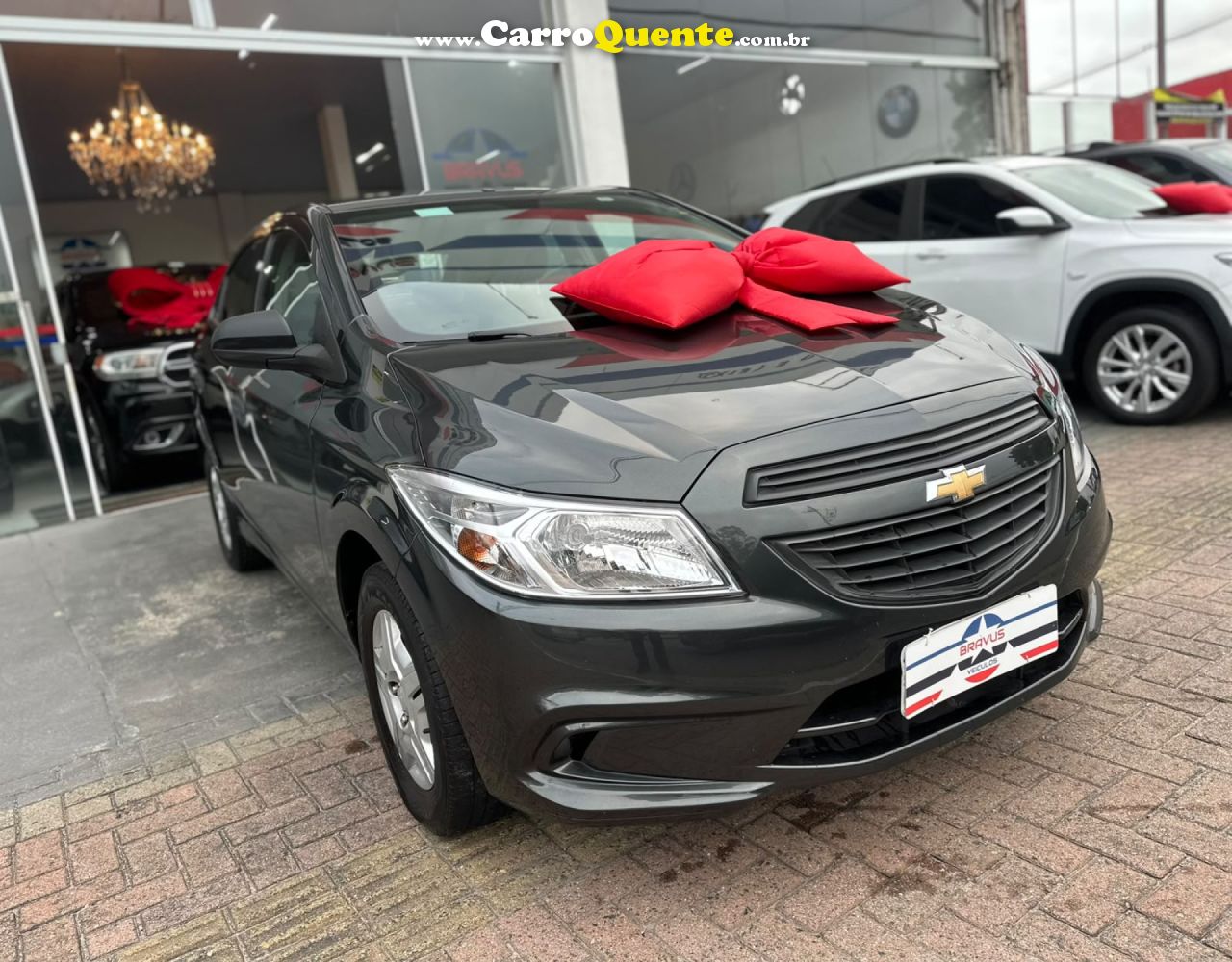 CHEVROLET   ONIX HATCH LS 1.0 8V FLEXPOWER 5P MEC.   CINZA 2016 1.0 FLEX - Loja