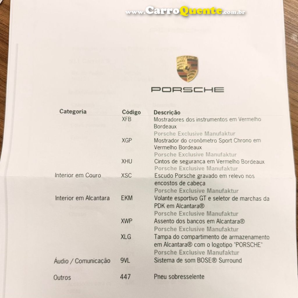 PORSCHE 911 3.0 24V H6 CARRERA S PDK 2017 - Loja