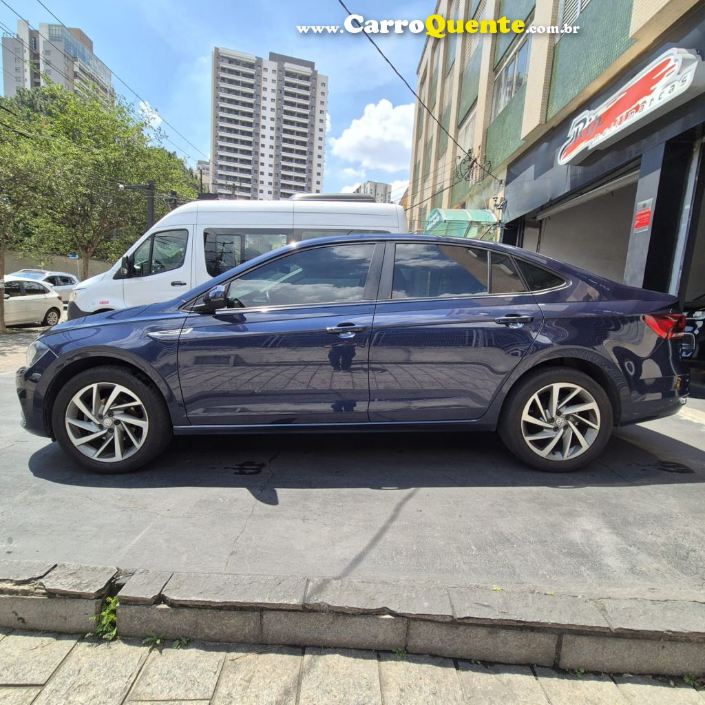 VOLKSWAGEN   VIRTUS HIGHLINE 200 TSI 1.0 FLEX 12V AUT   AZUL 2019 1.0 FLEX - Loja