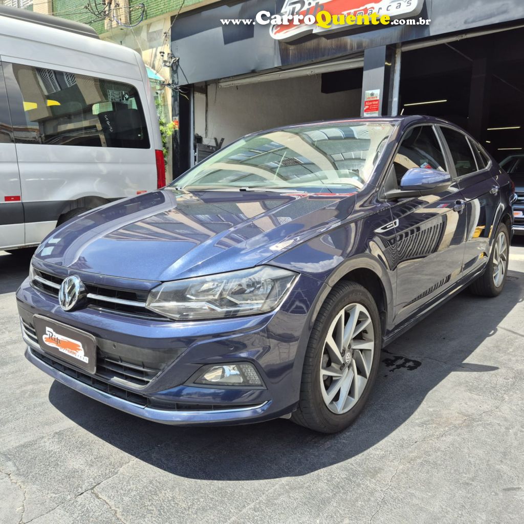 VOLKSWAGEN   VIRTUS HIGHLINE 200 TSI 1.0 FLEX 12V AUT   AZUL 2019 1.0 FLEX - Loja