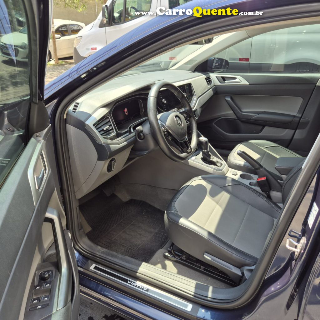 VOLKSWAGEN   VIRTUS HIGHLINE 200 TSI 1.0 FLEX 12V AUT   AZUL 2019 1.0 FLEX - Loja