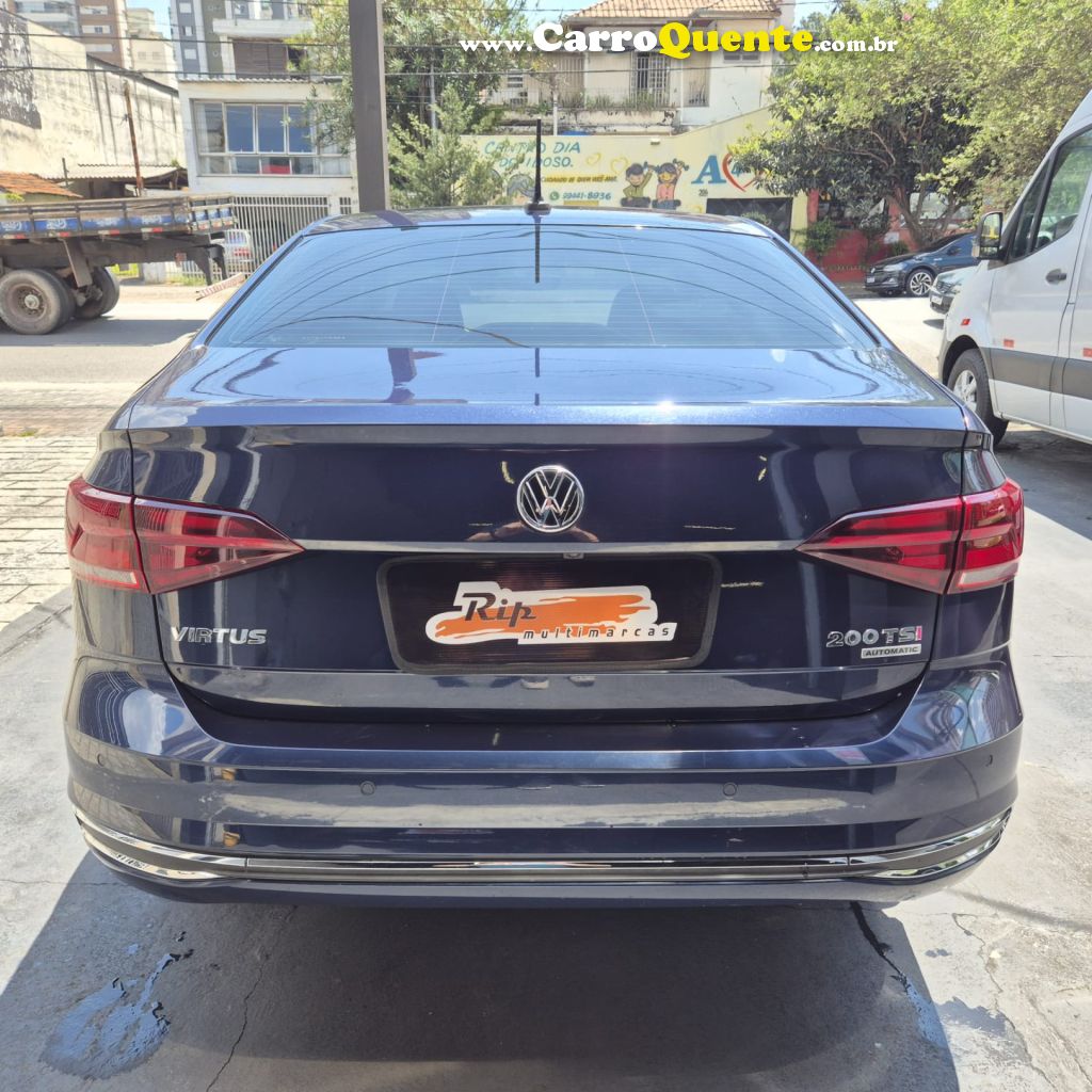 VOLKSWAGEN   VIRTUS HIGHLINE 200 TSI 1.0 FLEX 12V AUT   AZUL 2019 1.0 FLEX - Loja