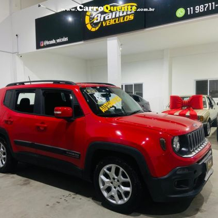 JEEP   RENEGADE LONGITUDE 1.8 4X2 FLEX 16V AUT.   VERMELHO 2016 1.8 FLEX