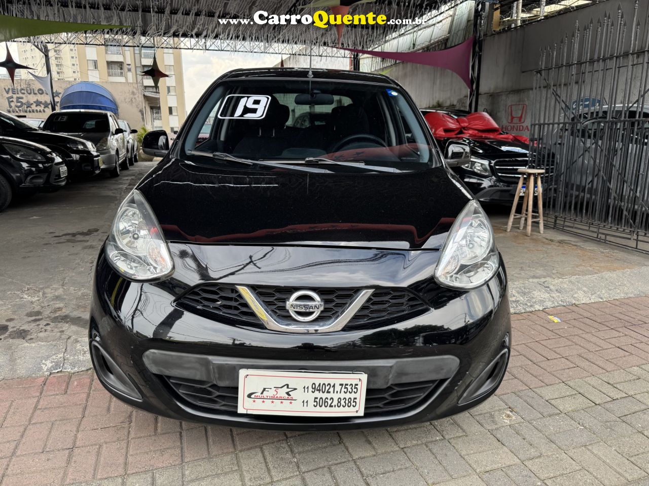 NISSAN   MARCH S 1.0 12V FLEX 5P   PRETO 2019 1.0 FLEX - Loja