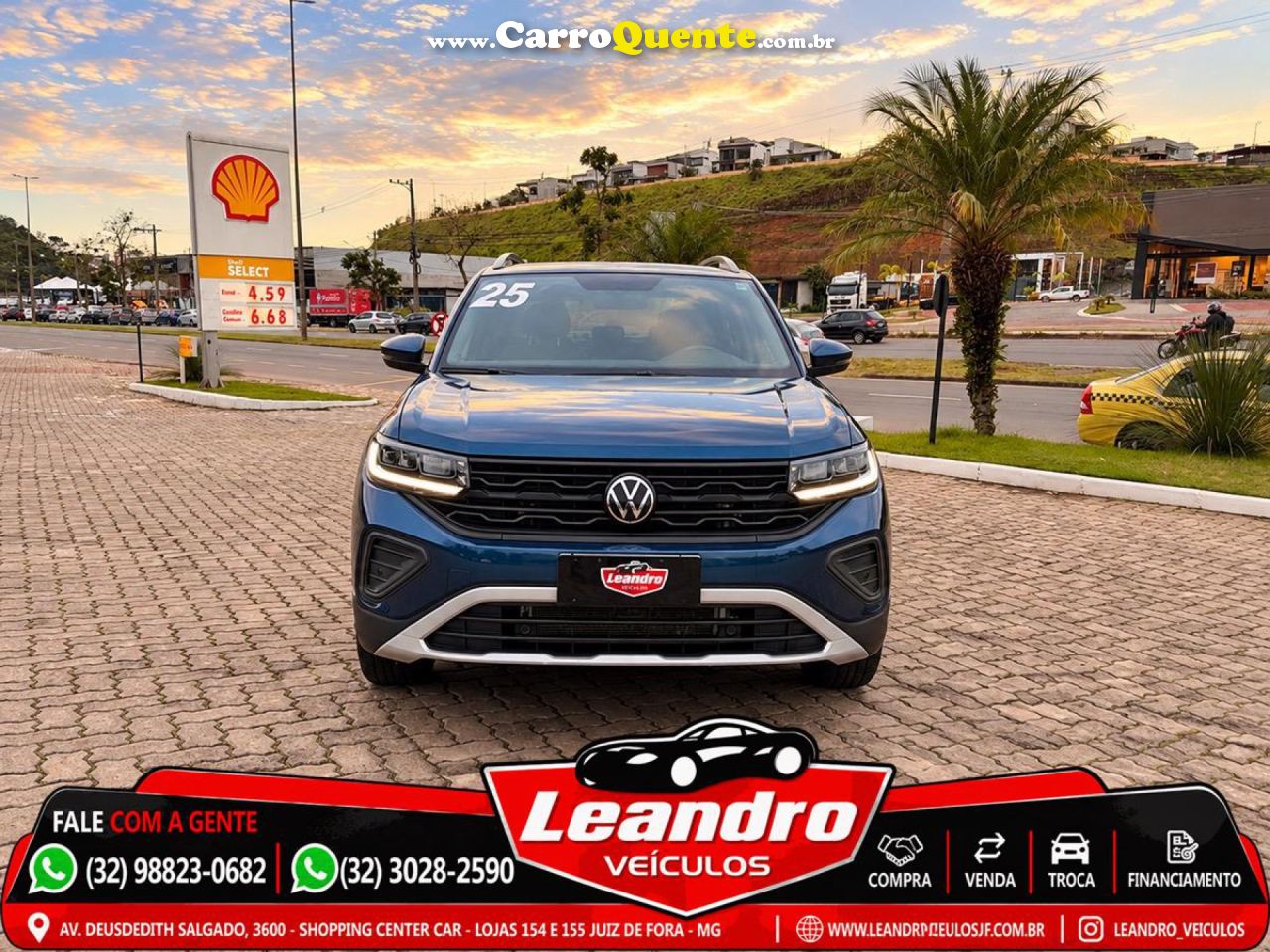 VOLKSWAGEN   T-CROSS 200 TSI 1.0  FLEX 12V 5P AUT.   AZUL 2025 1.0 FLEX - Loja