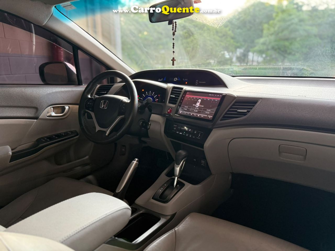 HONDA   CIVIC SEDAN LXR 2.0 FLEXONE 16V AUT. 4P   PRATA 2013 2.0 GASOLINA - Loja