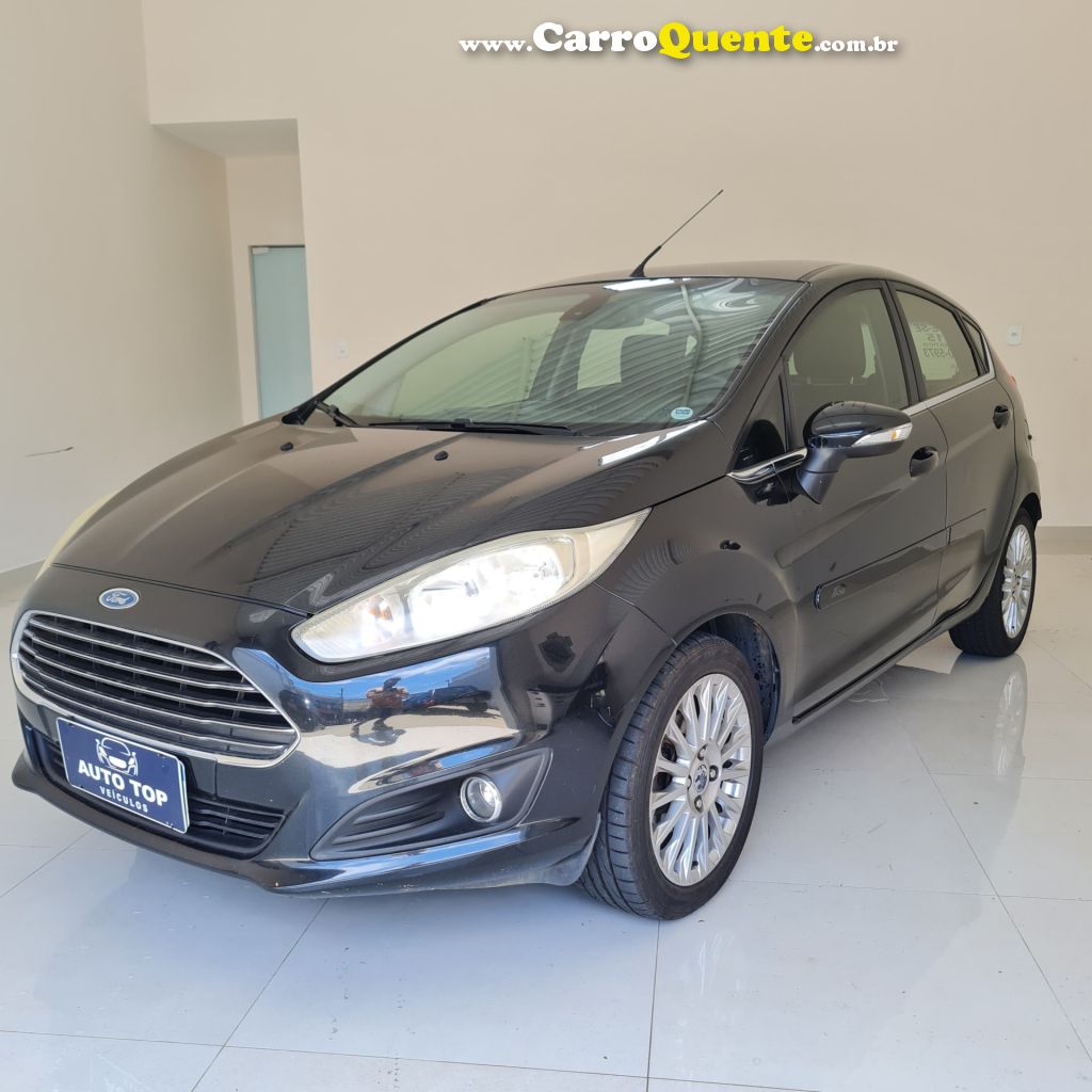 FORD   FIESTA TIT.TIT.PLUS 1.6 16V FLEX AUT.   PRETO 2015 1.6 FLEX - Loja