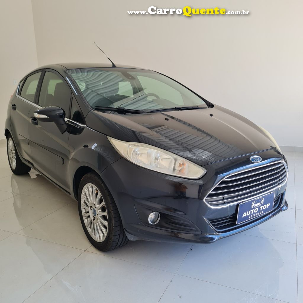 FORD   FIESTA TIT.TIT.PLUS 1.6 16V FLEX AUT.   PRETO 2015 1.6 FLEX - Loja