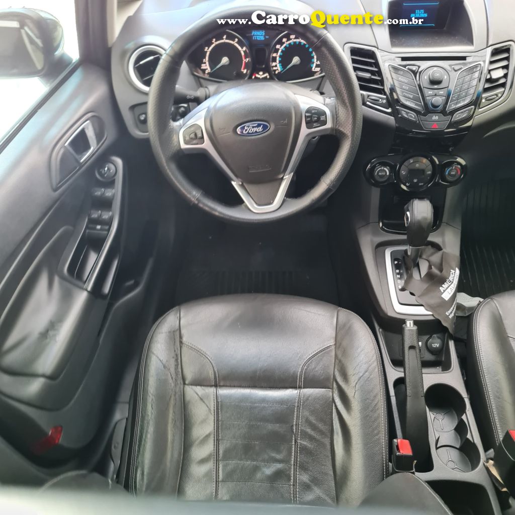 FORD   FIESTA TIT.TIT.PLUS 1.6 16V FLEX AUT.   PRETO 2015 1.6 FLEX - Loja