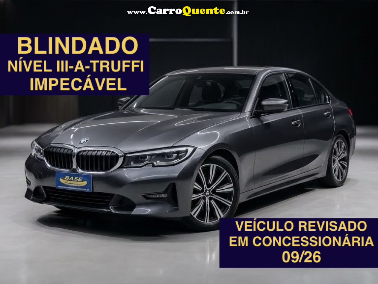 BMW   320IA 2.0 TURBOACTIVEFLEX 16VGP  4P   CINZA 2021 2.0 T GASOLINA - Loja