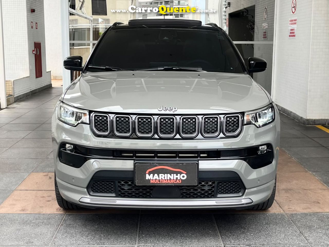 JEEP   COMPASS SERIE S UNICO DONO BAIXA KM GARANTIA DE FABRICA   CINZA 2024 1.3 FLEX - Loja