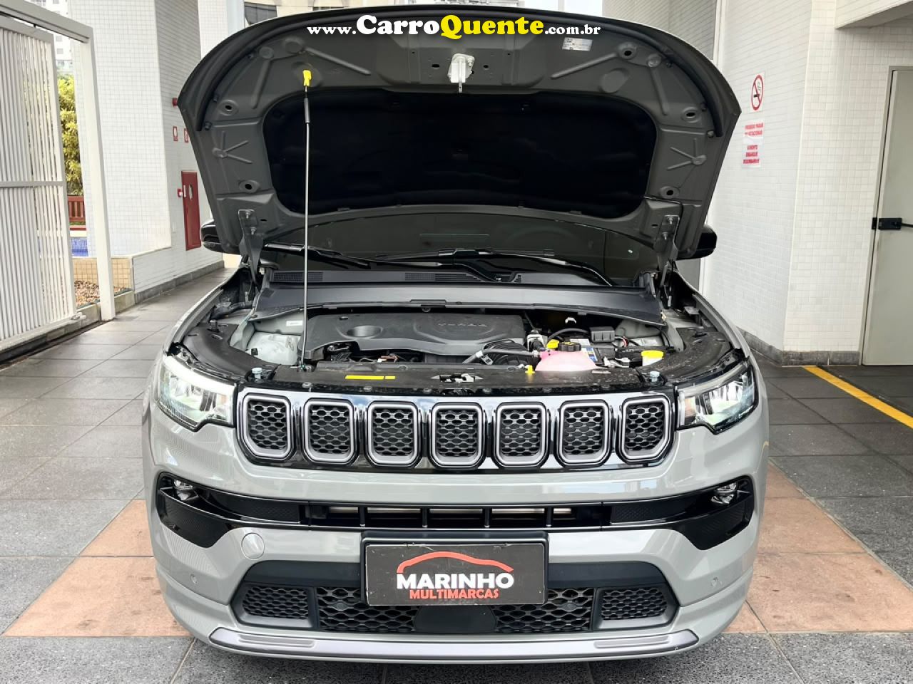 JEEP   COMPASS SERIE S UNICO DONO BAIXA KM GARANTIA DE FABRICA   CINZA 2024 1.3 FLEX - Loja