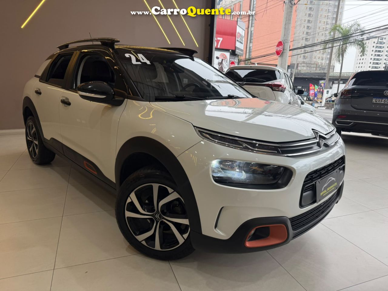 CITROËN   C4 CACTUS FEEL PACK 1.6 16V FLEX AUT.   BRANCO 2024 1.6 FLEX - Loja