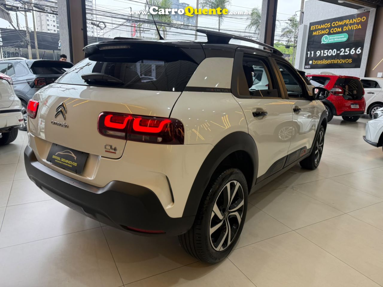 CITROËN   C4 CACTUS FEEL PACK 1.6 16V FLEX AUT.   BRANCO 2024 1.6 FLEX - Loja
