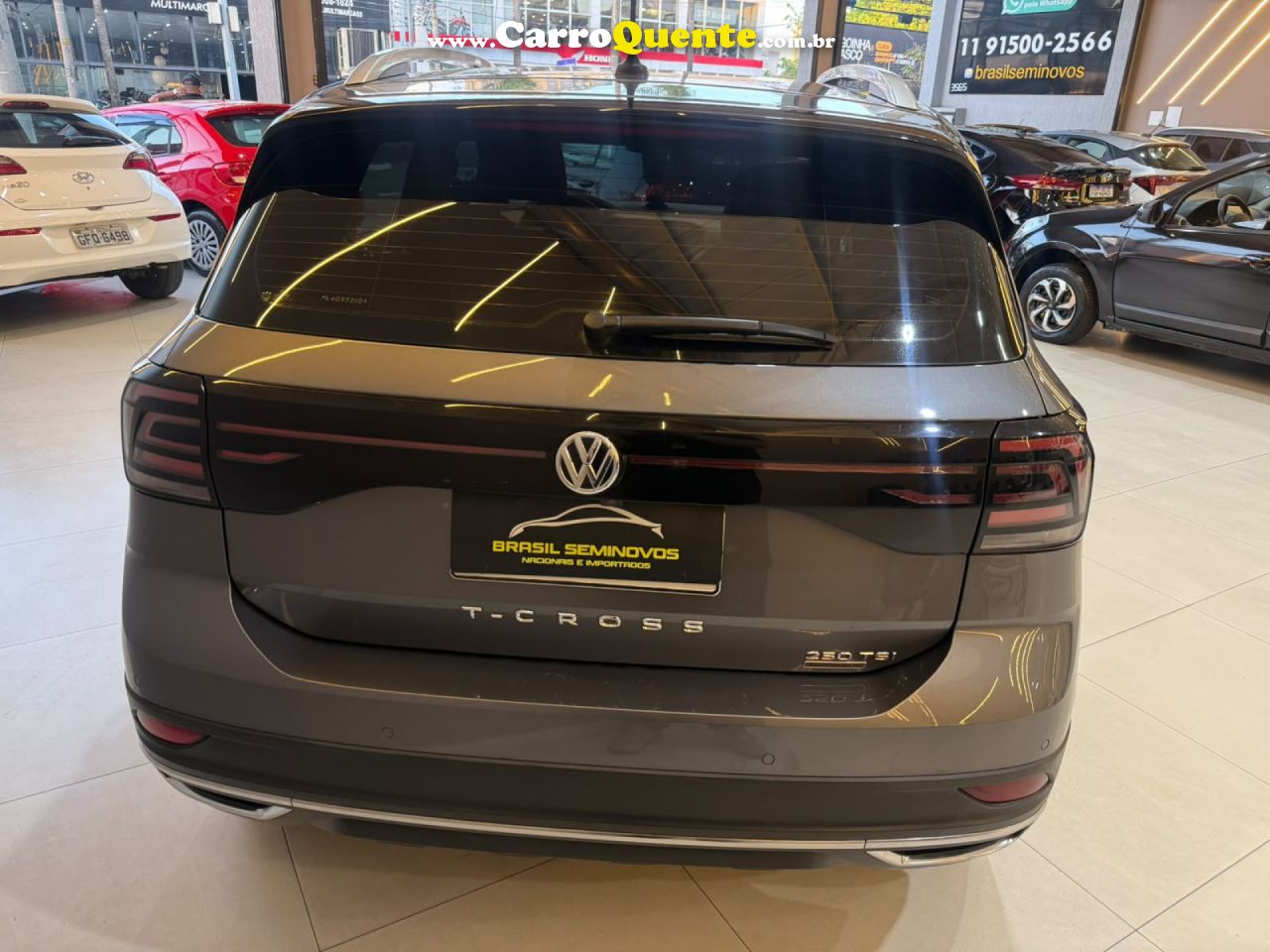 VOLKSWAGEN   T-CROSS HIGHLINE 1.4 TSI FLEX 16V 5P AUT   CINZA 2020 1.4 FLEX - Loja