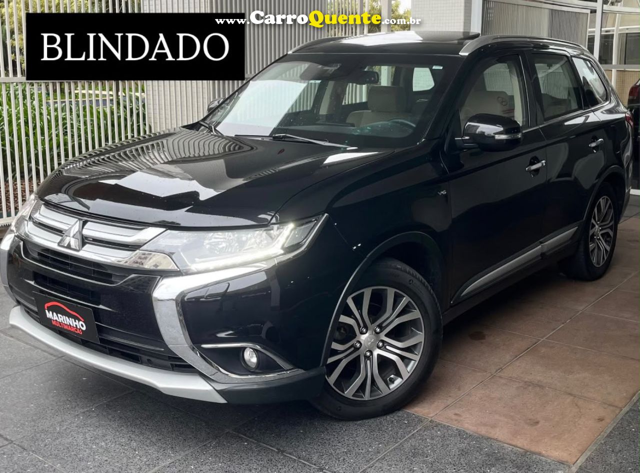 MITSUBISHI   OUTLANDER GT BLINDADA 7 LUGARES EM EXCELENTE ESTADO GERAL   PRETO 2018 3.0 FLEX - Loja