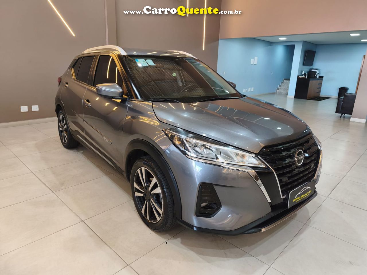 NISSAN   KICKS ADVANCE 1.6 16V FLEX AUT.   CINZA 2022 1.6 FLEX - Loja