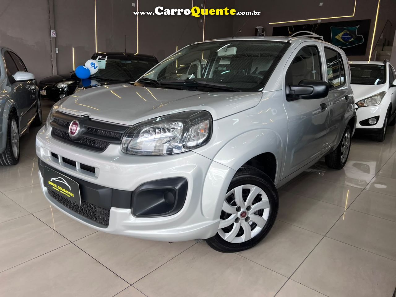 FIAT   UNO ATTRACTIVE 1.0 FIRE FLEX 8V 5P   PRATA 2021 1.0 FLEX - Loja