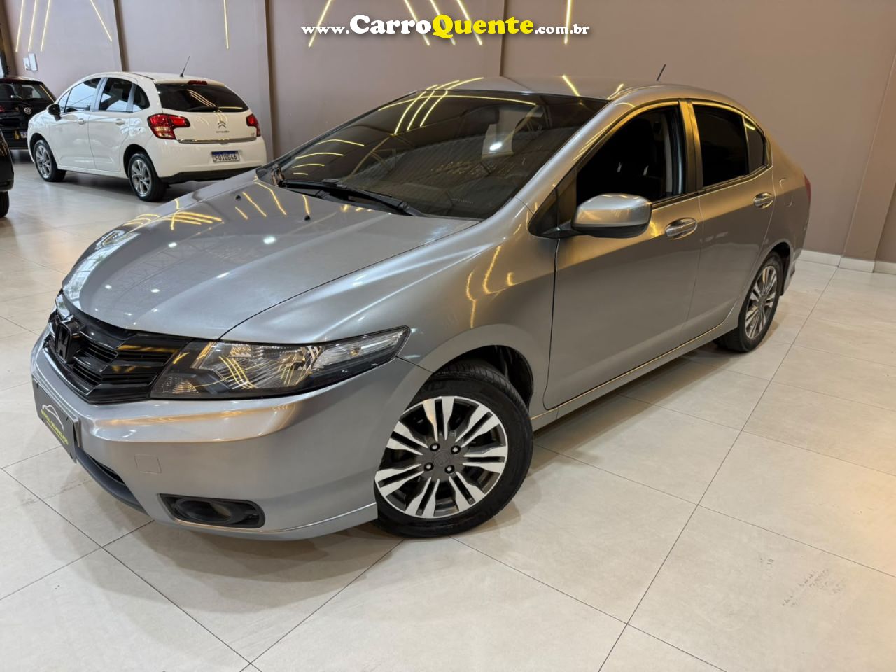 HONDA   CITY SEDAN LX 1.5 FLEX 16V 4P AUT.   CINZA 2014 1.5 FLEX - Loja