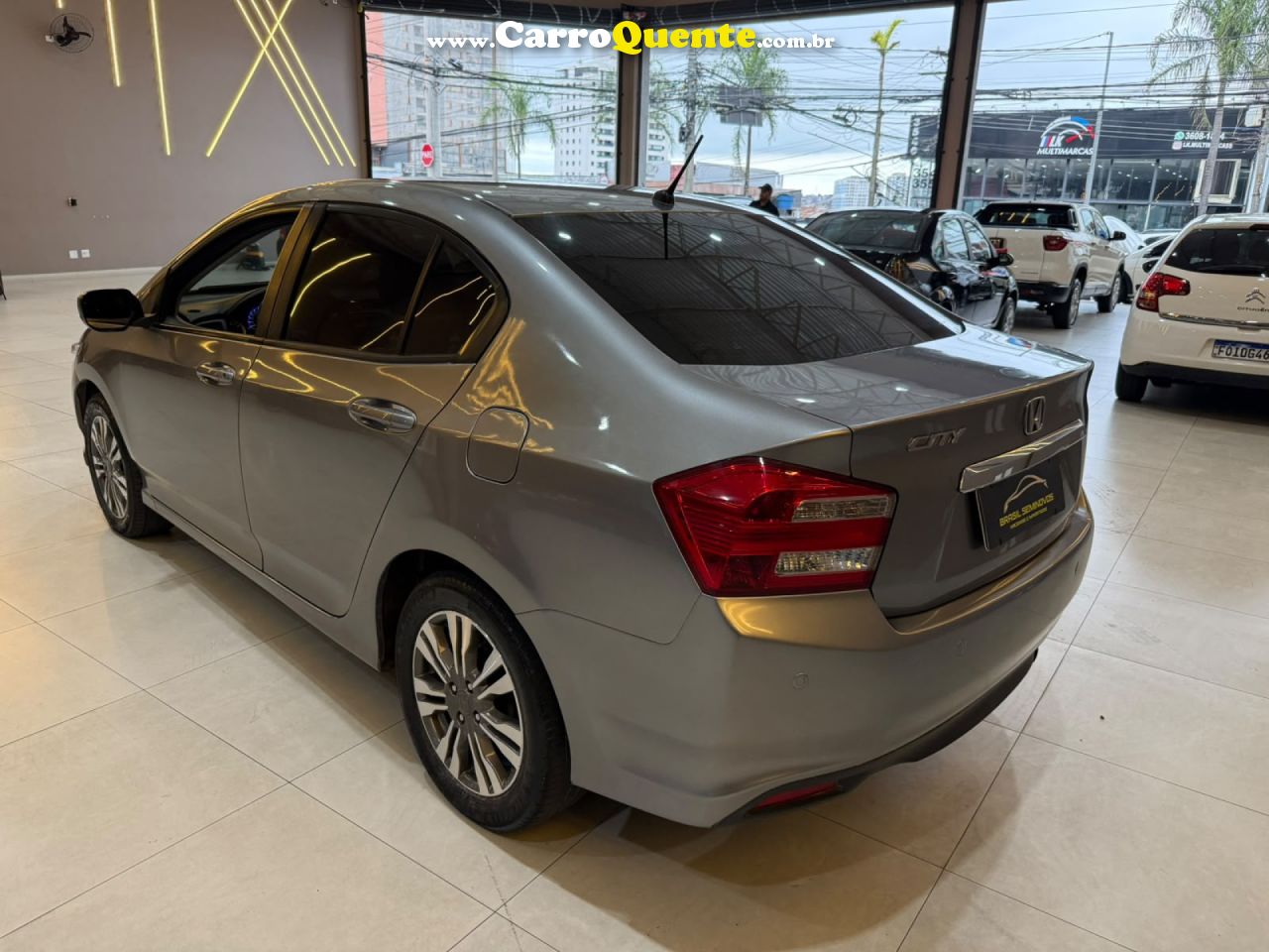 HONDA   CITY SEDAN LX 1.5 FLEX 16V 4P AUT.   CINZA 2014 1.5 FLEX - Loja