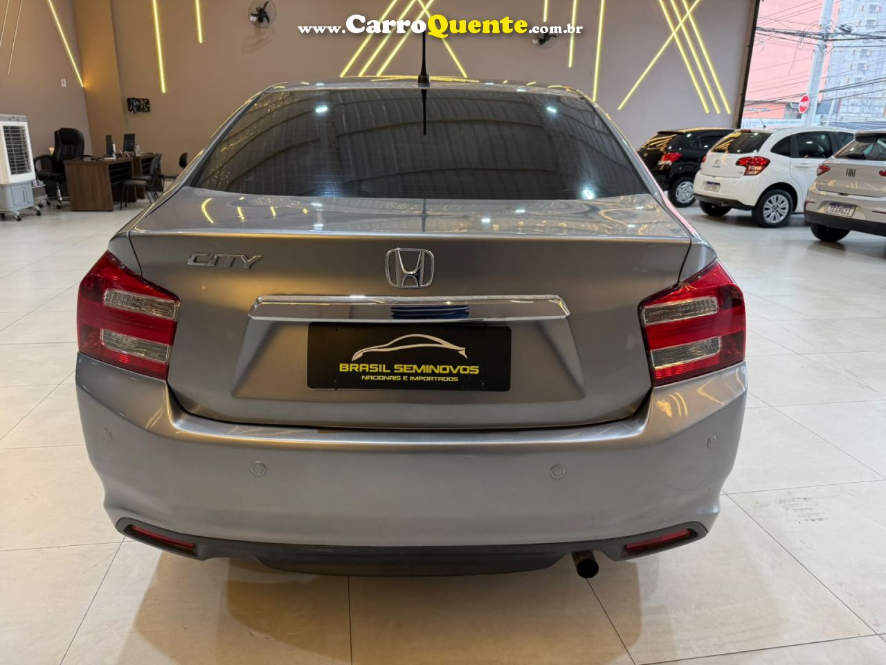 HONDA   CITY SEDAN LX 1.5 FLEX 16V 4P AUT.   CINZA 2014 1.5 FLEX - Loja