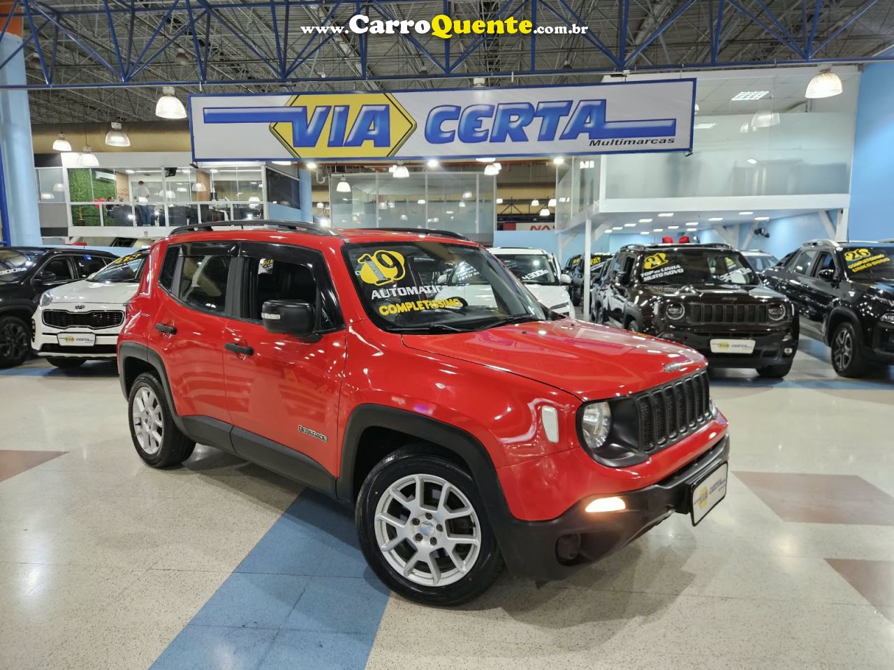 JEEP RENEGADE 1.8 FLEX SPORT * C/ Banco de Couro * 2019 - Loja