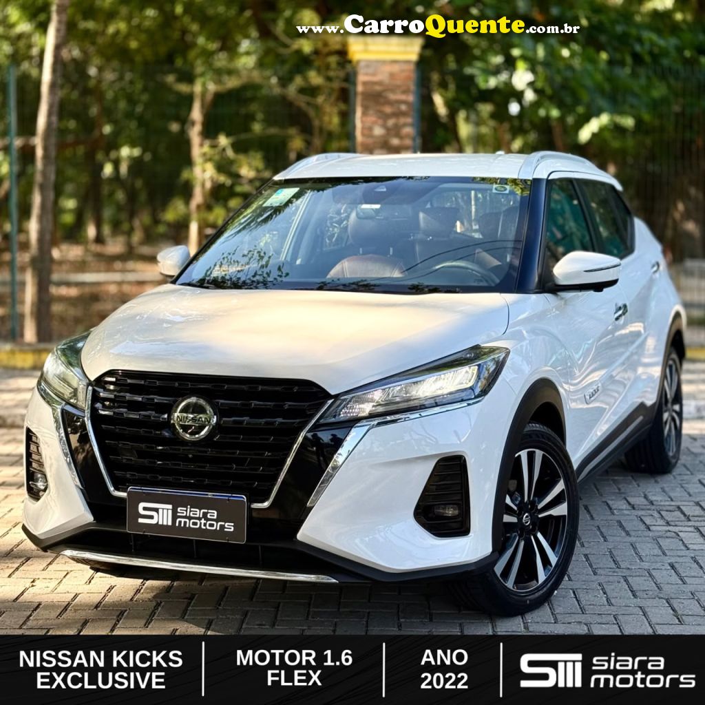 NISSAN   KICKS EXCLUSIVE 1.6 16V FLEX AUT.   BRANCO 2022 1.6 FLEX - Loja