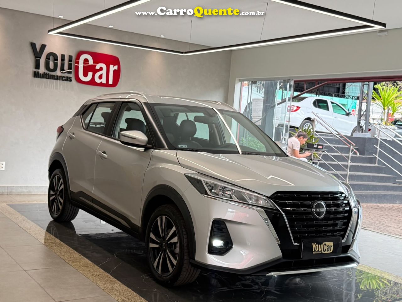 NISSAN   KICKS ADVANCE 1.6 16V FLEX AUT.   PRATA 2023 1.6 FLEX - Loja