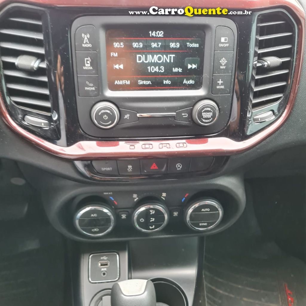 FIAT   TORO FREEDOM 1.8 16V FLEX AUT.   VERMELHO 2019 1.8 FLEX - Loja