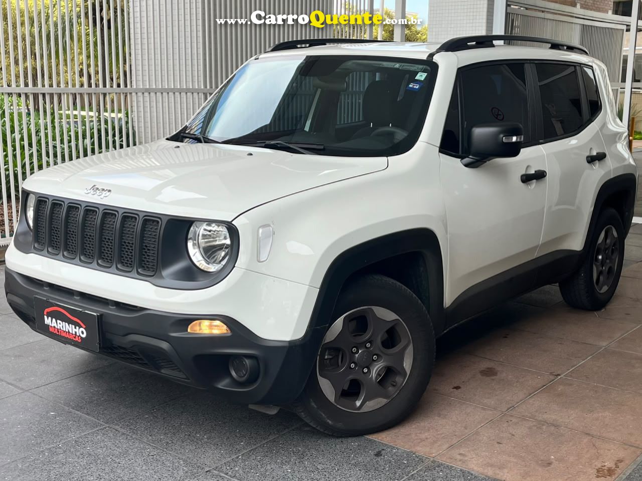JEEP   RENEGADE AUTOMATICA FLEX 2021 UNICA DONA BAIXISSIMA KM EXCELENTE ESTADO   BRANCO 2021 1.8 FLEX - Loja