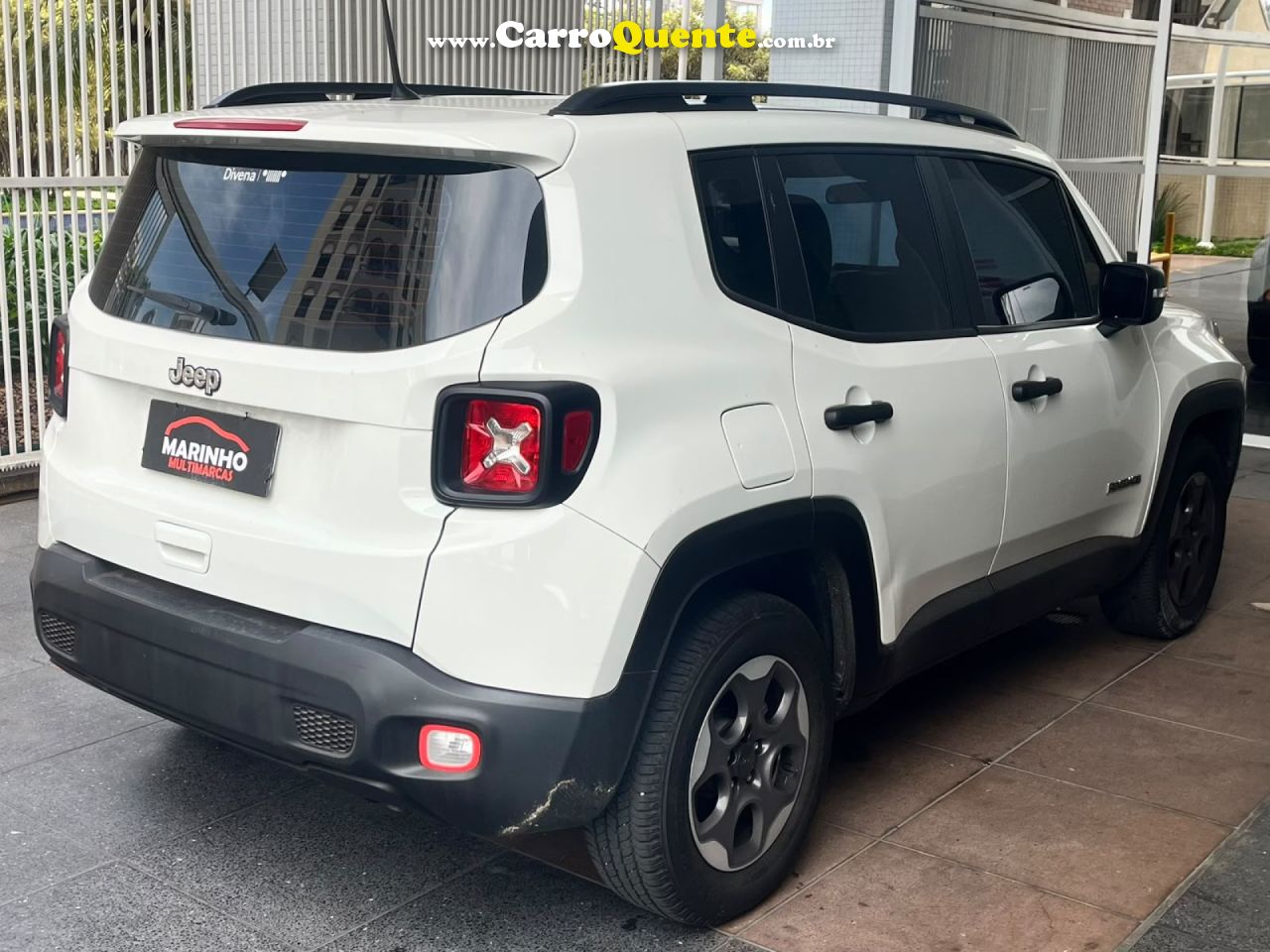 JEEP   RENEGADE AUTOMATICA FLEX 2021 UNICA DONA BAIXISSIMA KM EXCELENTE ESTADO   BRANCO 2021 1.8 FLEX - Loja