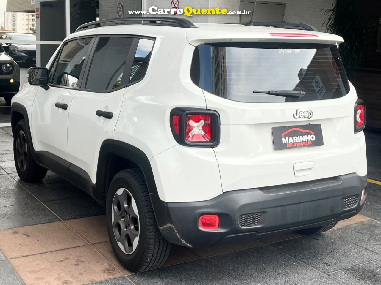 JEEP   RENEGADE AUTOMATICA FLEX 2021 UNICA DONA BAIXISSIMA KM EXCELENTE ESTADO   BRANCO 2021 1.8 FLEX - Loja