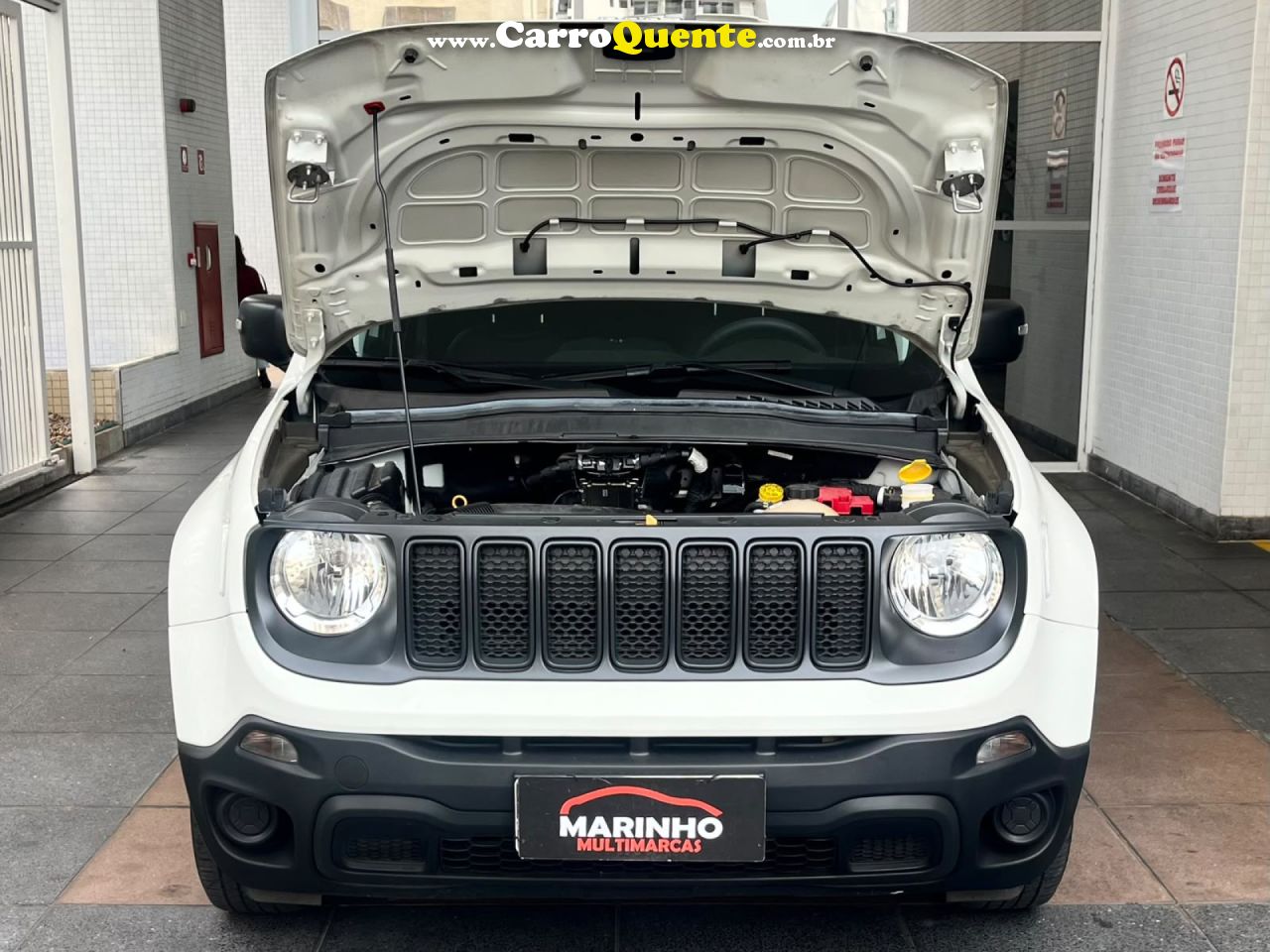 JEEP   RENEGADE AUTOMATICA FLEX 2021 UNICA DONA BAIXISSIMA KM EXCELENTE ESTADO   BRANCO 2021 1.8 FLEX - Loja