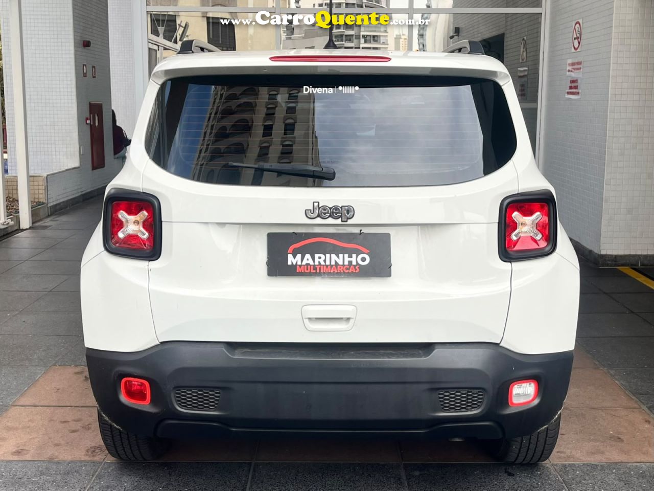 JEEP   RENEGADE AUTOMATICA FLEX 2021 UNICA DONA BAIXISSIMA KM EXCELENTE ESTADO   BRANCO 2021 1.8 FLEX - Loja