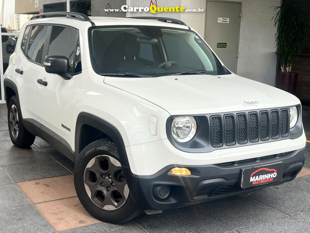 JEEP   RENEGADE AUTOMATICA FLEX 2021 UNICA DONA BAIXISSIMA KM EXCELENTE ESTADO   BRANCO 2021 1.8 FLEX - Loja