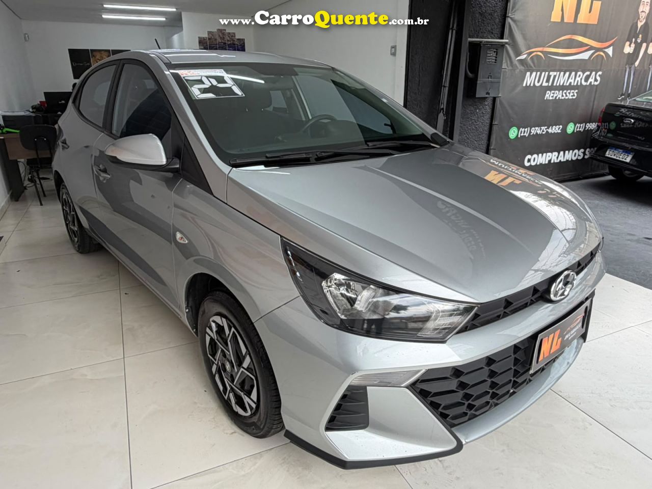 HYUNDAI   HB20 SENSE 1.0 FLEX 12V MEC.   PRATA 2024 1.0 FLEX - Loja
