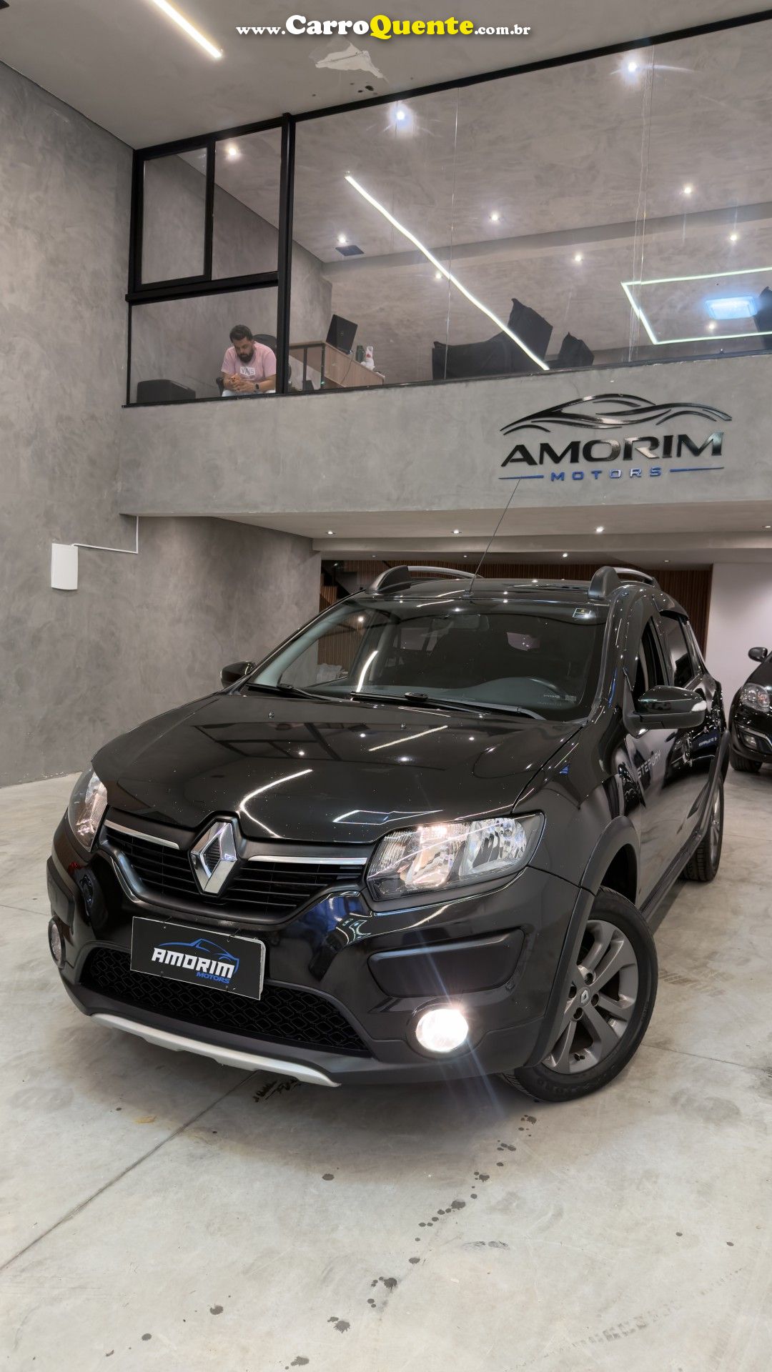RENAULT   SANDERO STEPWAY FLEX 1.6 16V 5P   PRETO 2017 1.6 FLEX - Loja