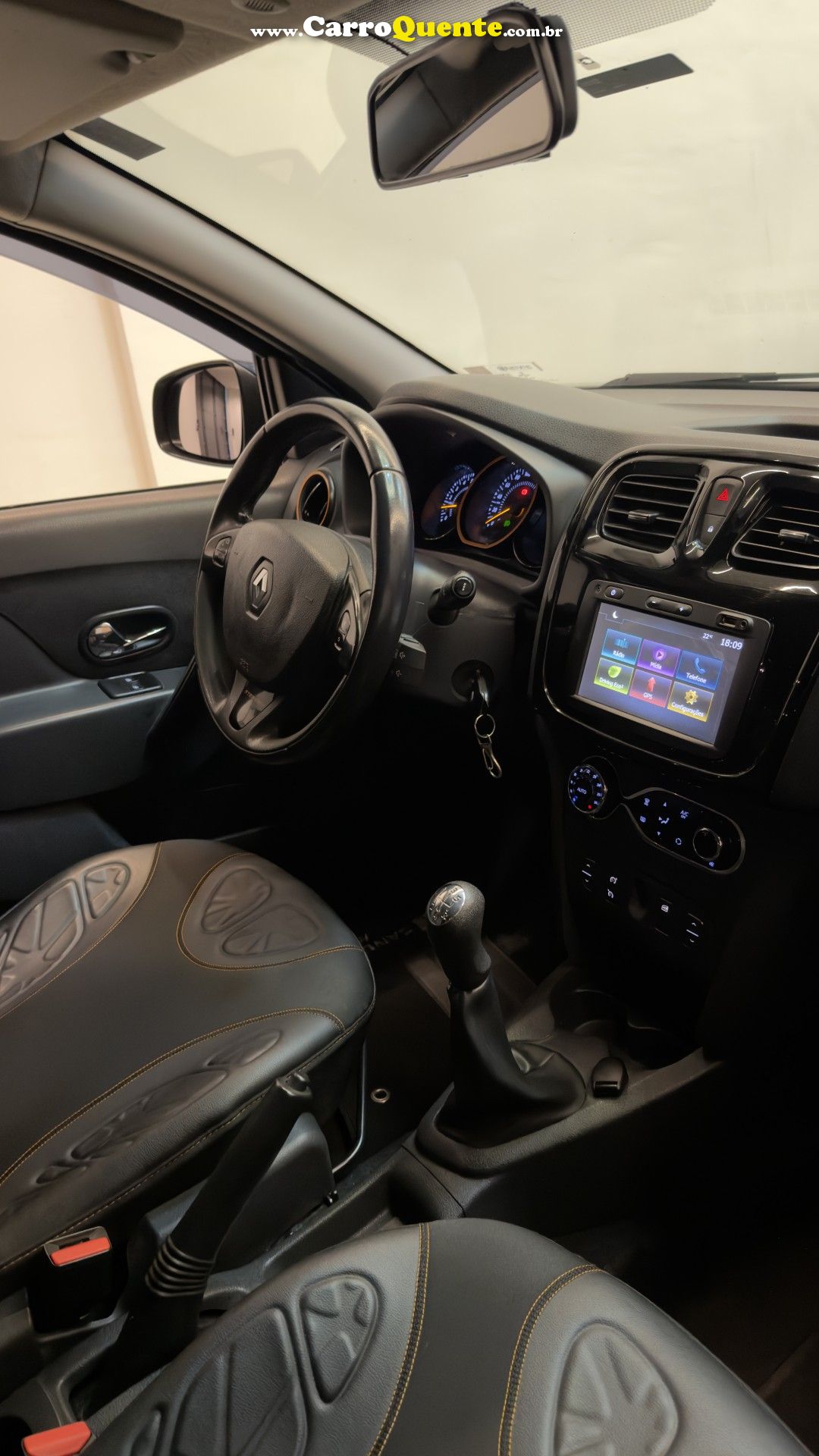 RENAULT   SANDERO STEPWAY FLEX 1.6 16V 5P   PRETO 2017 1.6 FLEX - Loja