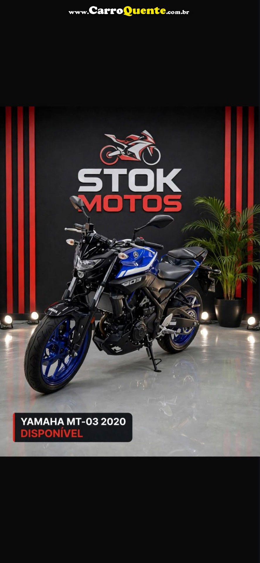 YAMAHA    MT 03 ABS   AZUL 2020 300cc GASOLINA - Loja