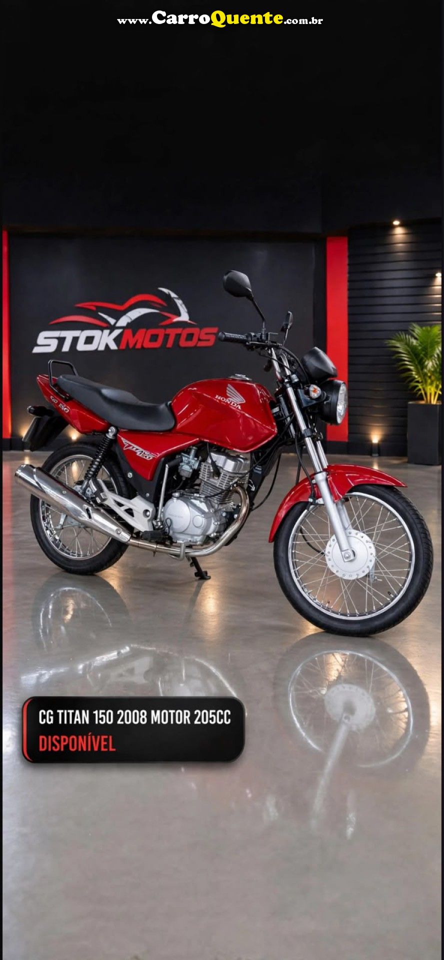 HONDA   CG 150 TITAN-KS MIX   VERMELHO 2008 150CC GASOLINA - Loja
