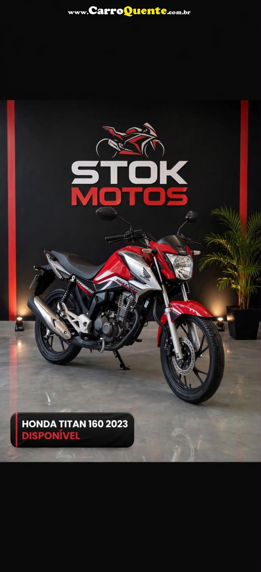 HONDA   CG 160 TITAN   VERMELHO 2023 160CC FLEX - Loja