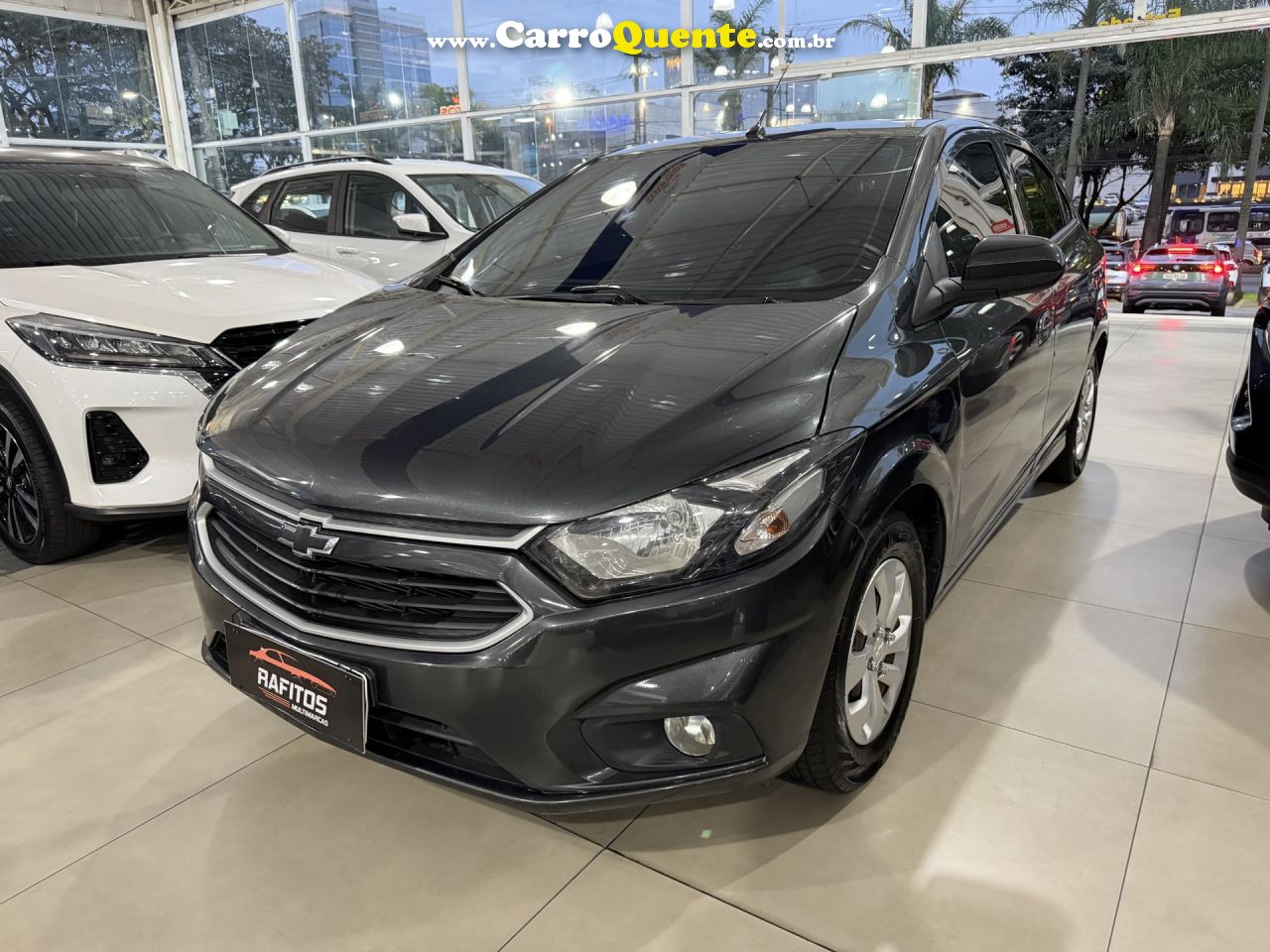 CHEVROLET   ONIX HATCH LT 1.0 8V FLEXPOWER 5P MEC.   CINZA 2018 1.0 FLEX - Loja