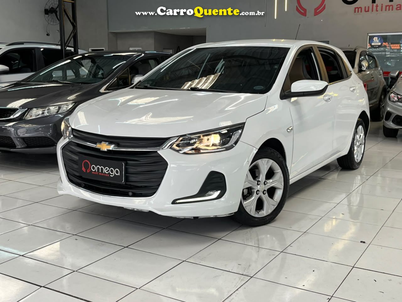 CHEVROLET   ONIX HATCH PREM. 1.0 12V TB FLEX 5P AUT.   BRANCO 2020 1.0 FLEX - Loja