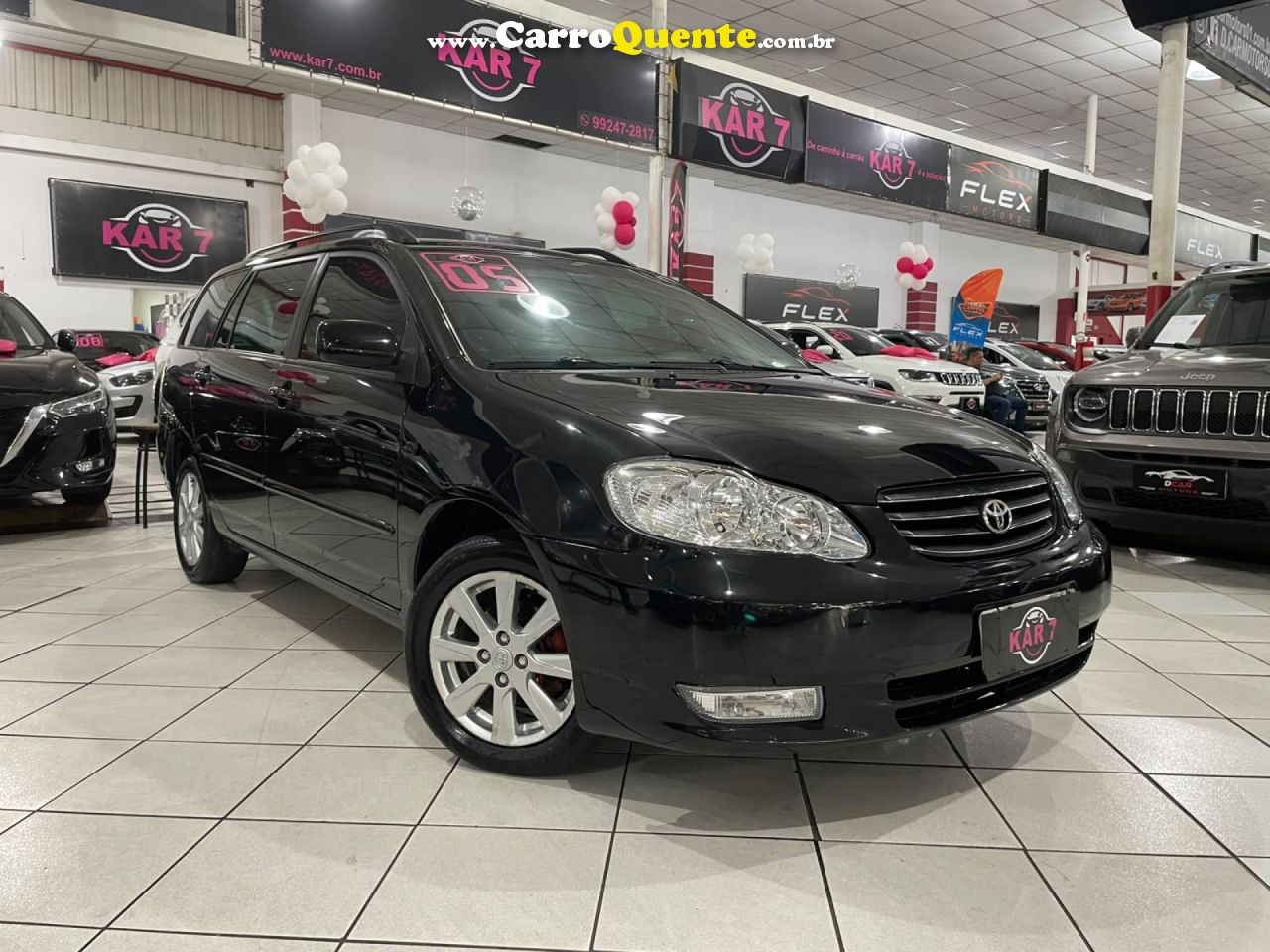 TOYOTA   COROLLA FIELDER SW 1.81.8 XEI FLEX MEC   PRETO 2005 1.8 FLEX - Loja