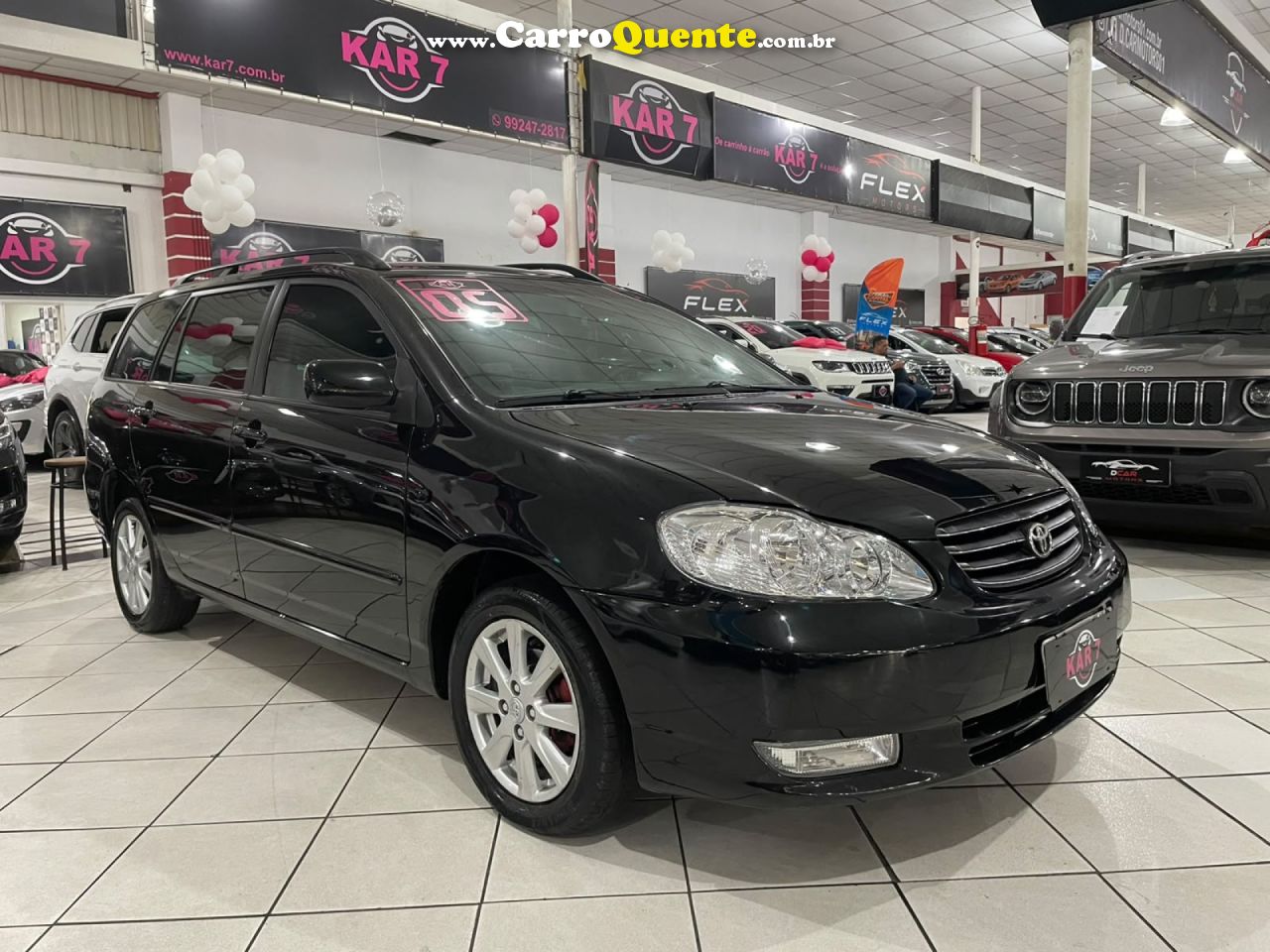 TOYOTA   COROLLA FIELDER SW 1.81.8 XEI FLEX MEC   PRETO 2005 1.8 FLEX - Loja
